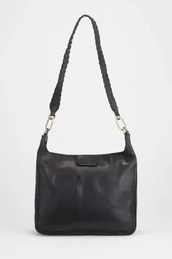 Cora Leather Whipstitch Hobo Bag