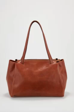 Ava Leather Work Tote Bag