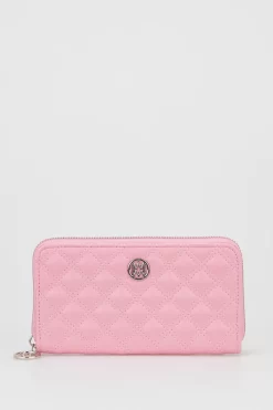 Large Quilted Zip Around Wallet