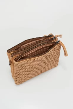 Step Weave Leather Crossbody Bag -Travel Luggage Shop 3210623 3