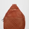 Palma Weave Leather Backpack