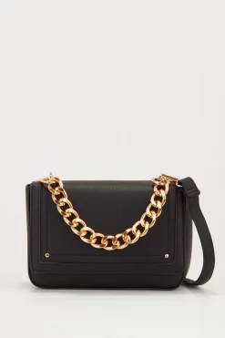 Chain Detail Flapover Bag